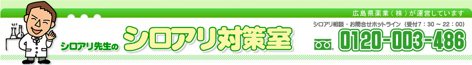 広島県薬業が運営しているシロアリ対策室広島のシロアリ駆除、対策の事なら、しろあり先生のシロアリ対策室にお任せ下さい！